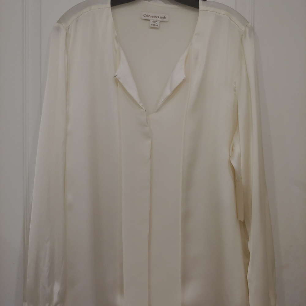 Ivory career blouse
